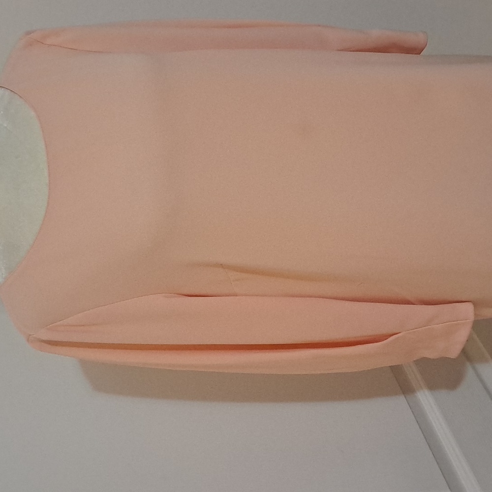 Lafayette 148 Soft Peach Color Blouse/Tunic Size 4 - image 3